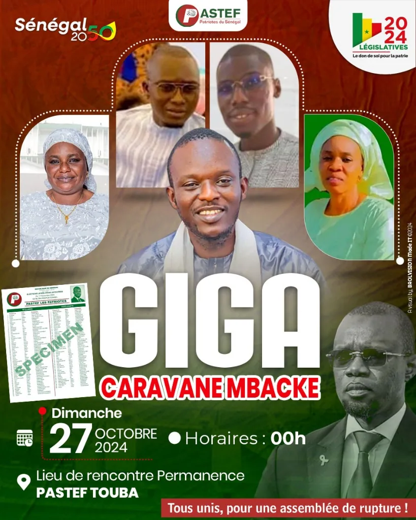 PASTEF Giga Caravane Mbacke - Sénégal 2050 - Législatives 2024